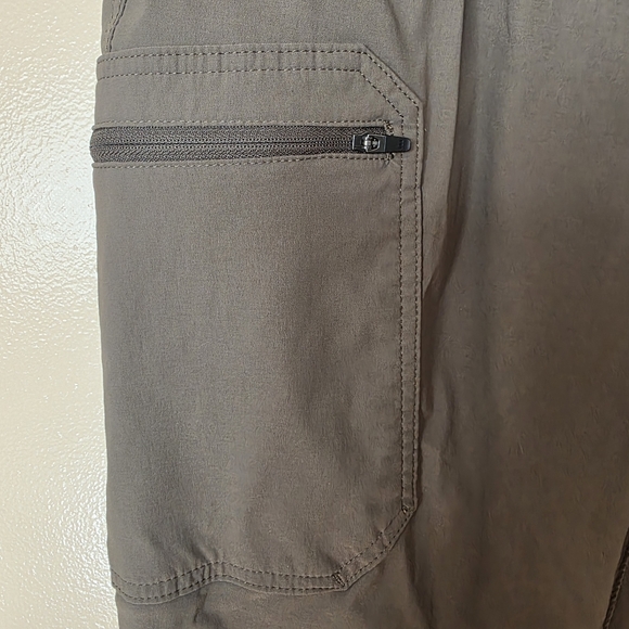 Eddie Bauer Olive Fleece Lined Tech Pants Sz 36×30 Hiking Outdoor Trails Granola - Picture 5 of 16